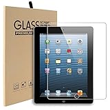 iPad 2 3 4 Glass Screen Protector, Abestbox 9H HD Premium Tempered Glass for Apple iPad2 / iPad3 / iPad4, [0.26mm Thickness], 99.9% Light Transmission, Most Durable