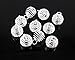 yueton 100pcs Spring Bead Cages Pendants 8x9mm, Fits Diameter 6-6.5mm Jewelry Beads (Silver)
