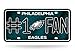 Rico Industries NFL Philadelphia Eagles #1 Fan Metal License Plate Tag