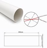 Fantronix 100mm x 350mm Rigid Plastic Duct Tube Round Vent Pipe view 5