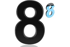 FIFIAL Becizy 4 Inch Modern House Number, Self-adhesive House Numbers Mailbox Numbers, Street Numbers Home Address Number Door Numbers for House Apartments Office, Easy to Install without Tools (Number 8)