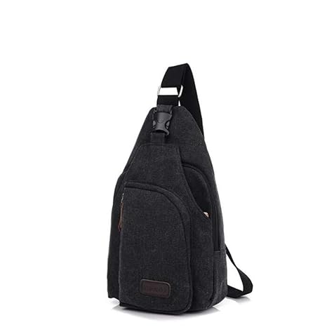Faironly Fashion Outdoor Men Canvas Chest Back Pack Riding Crossbody Shoulder Bag Diagonal Package Rucksacks