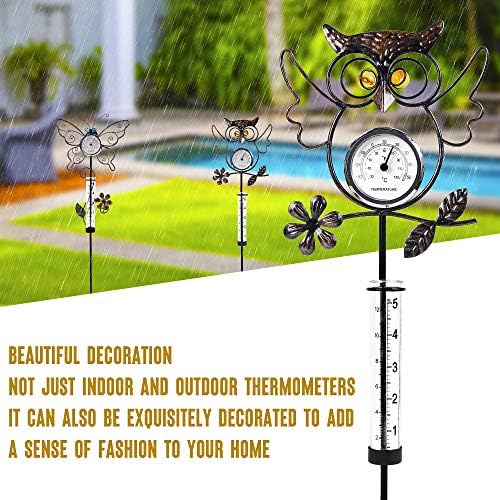 Rain gauge thermometer with butterfly design, priced at $19.99.
