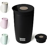 BOTTLE BOTTLE Insulated Travel Mug 350ml Stainless Steel Office Coffee Cup with Push Button Lid Keeps Cold and Hot for 8 Hour