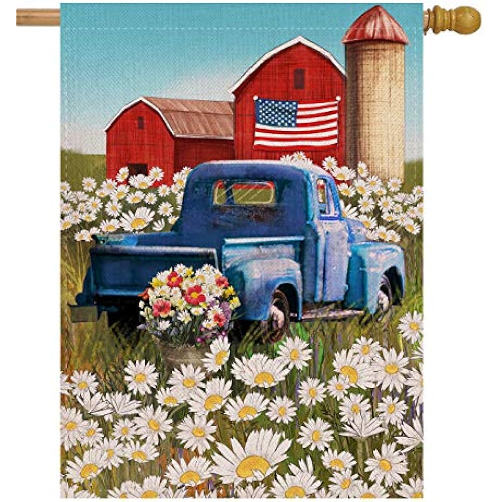 Dyrenson 28 X 40 Home Decorative 4th Of July Patriotic Large House Flag