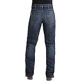 Cinch Men's Silver Label Dark Wash Mid Rise Slim Straight Performance Jeans Dark Stone 42W x 30L