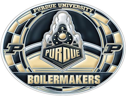 NCAA Purdue Boilermakers Multi-Use Decal Stained Glass, One Size, Multicolor