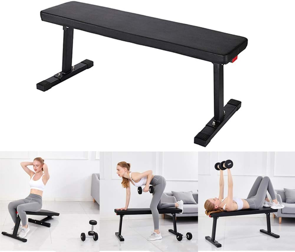ZQQ Flat Weight Bench, Foldable Capacity Weight Bench - Workout Utility Bench Capacity Sit Up Bench Weight Training and Abdominal Training Folding Bench: Sports & Outdoors