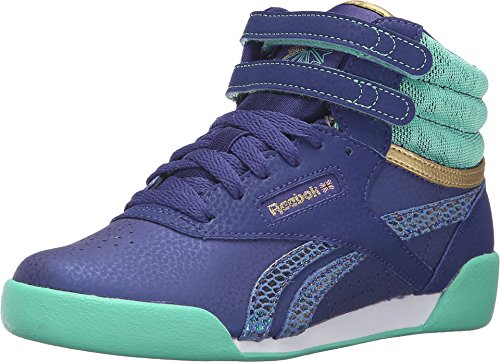 Reebok Kids Girl's Freestyle Hi (Little Kid) Night Beacon/Exotic