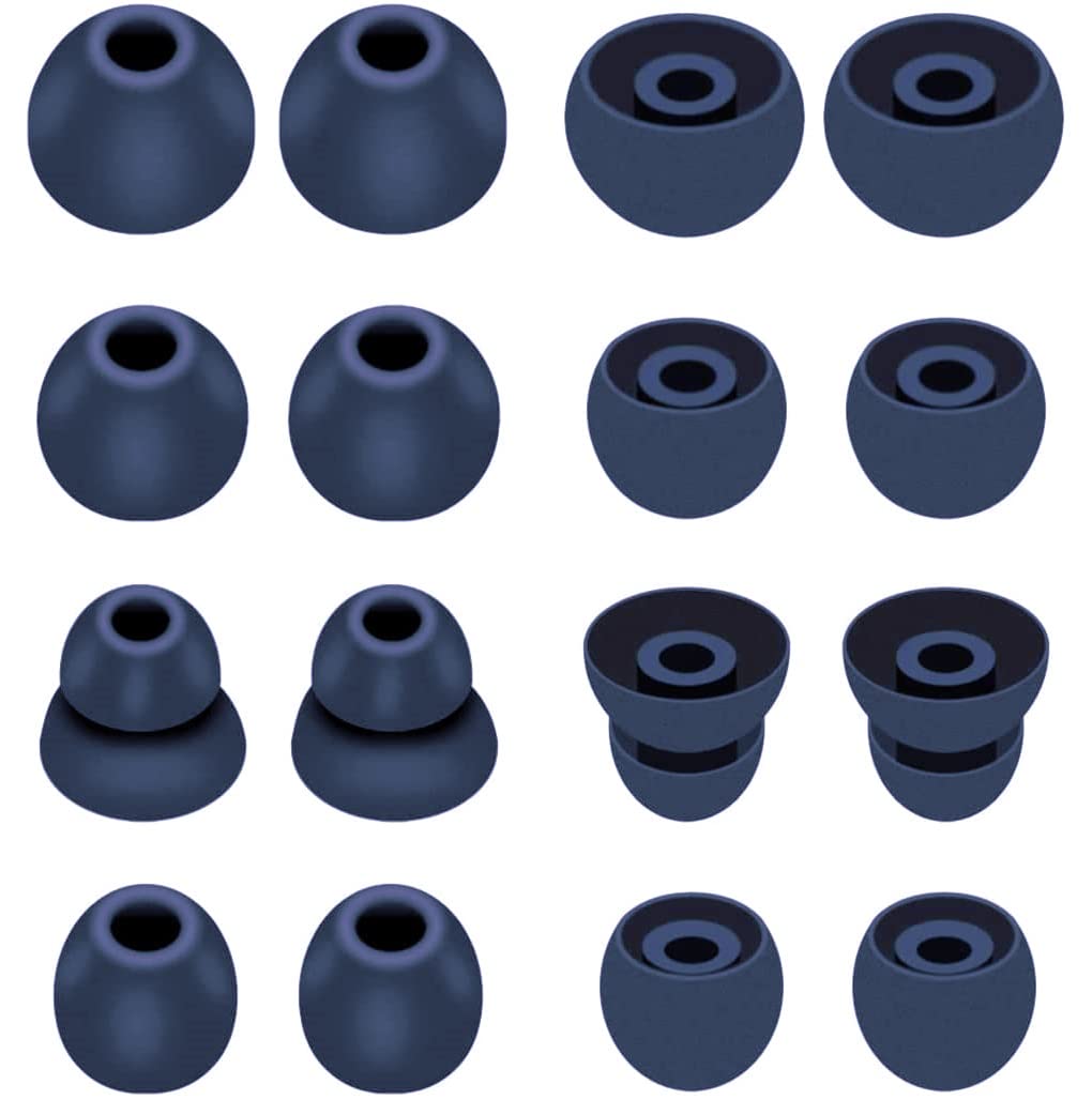 Photo 1 of 16pcs Navy Ear Tips Ear Buds Ear Gels Replacement for Beat s by dr dre Powerbeats Pro, JNSA Eartips Earbuds Eargels Compatible with Powerbeats Pro/Beat s X, SML and Double Flange, Navy