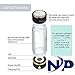 N.P Hydrogen Water Bottle with PEM and SPE Technology,Up to 1500PPB,Portable Hydrogen Water Generator Maker,New Technology Glass Water Ionizer (Black)