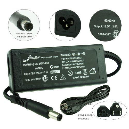 65W AC Adapter Charger For Compaq CQ60-210US, CQ60-211DX, CQ60-214DX – 19.5V – 3 Year Warranty