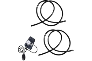 DeaHea 2 Pack Manual Blood Pressure Air Hose Replacement 3FT Rubber Tube Air Tubing for Aneroid Sphygmomanometer Professional Blood Pressure Monitor Cuff Set Adult Arm