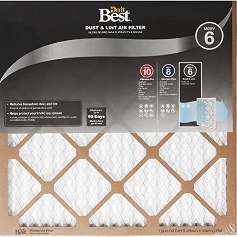 MERV 6 AC Furnace Air Filter for Heating Ventilation /& Air Conditioning Systems