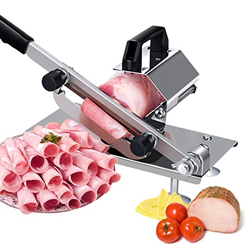 SUPER DEAL Manual Frozen Meat Slicer, Meat Cheese Food Slicer Vegetable Slicing Machine