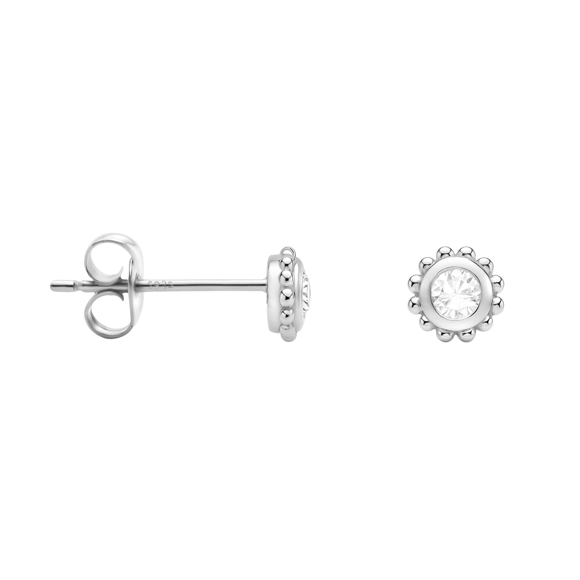 SOFIA MILANI - Women's Earrings 925 Silver - with Zirconia Stone - Flower Stud Earring - 20971