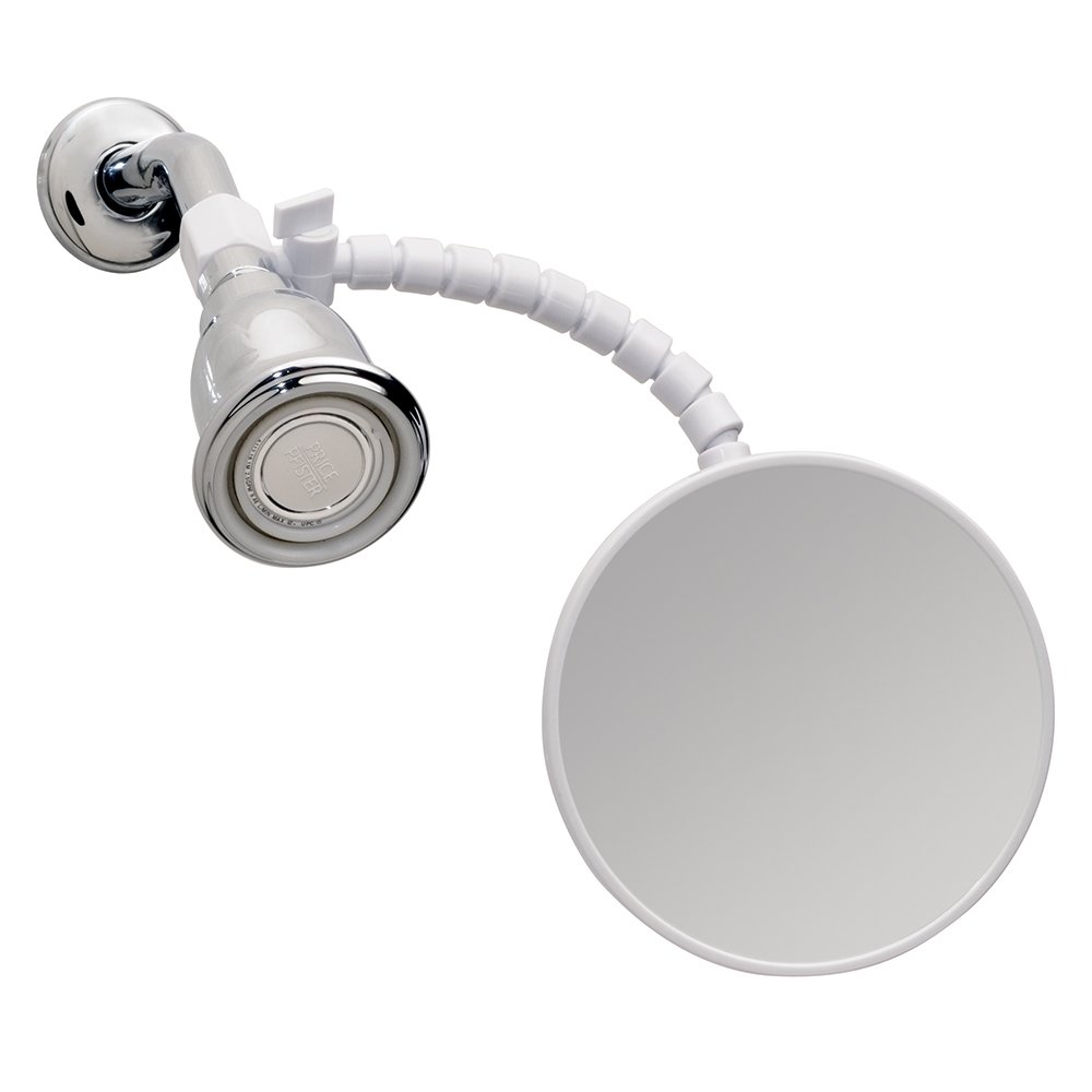 iDesign FogFree Small Shower Shaving Mirror with Flexible Arm, Fogless