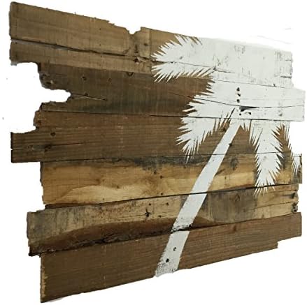 Beach Decor Palm Tree Rt Lean 32" x 21" Natural Color
