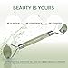 JJ ELLIE Premium Quality Jade Stone Roller, 100% Natural Jade, Anti Aging, Face and Neck Massage Skin Care - Rejuvenating Facial Therapy Tool, Double Head Rollers – Includes Instruction Guide