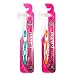 Soft Toothbrush Teeth Brush Sensitive Best Bristle Gum Individually Wrapped Toothbrushes Travel Men Women Children Plastic Dog Toddlers Manual Whitening (Compact Size: Orange & Green 2 Count) primary