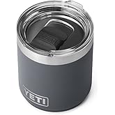YETI Rambler 10 oz Stackable Lowball 2.0, Vacuum Insulated, Stainless Steel with MagSlider Lid, Charcoal