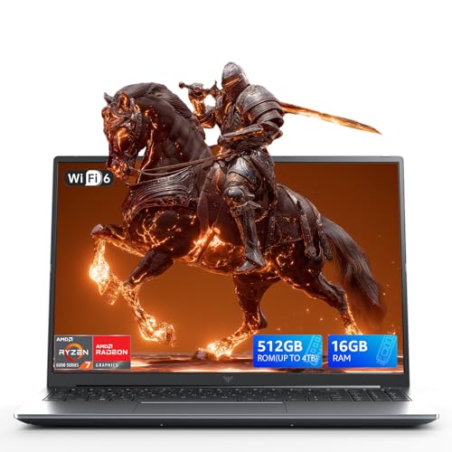 ACEMAGIC Ryzen 7 7730U Laptop (Up to 4.5Ghz) Metal Case 16GB RAM DDR4 512GB SSD Support Extensions 4TB, Backlit Keyboard, 1200 FHD, 3 x USB3.2, WiFi 6, BT5.2, Laptop 16 Inches