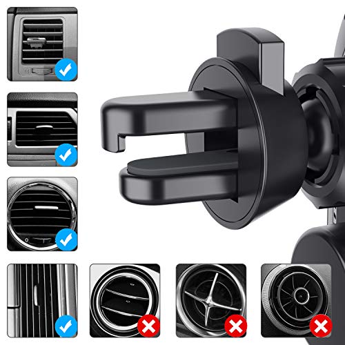 Wireless Car Charger, HAHAKEE Qi Wireless Charger Mount 2 in 1 Auto Clamp 10W Fast Charging Air Vent Cell Phone Holder for iPhone 11 Max XR X 8 Plus, Samsung Galaxy S10 S9 S9+ S8 Note 8 Note 9, LG V30