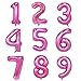 40 Inch Pink Digital Helium Foil Birthday Party Balloons Number 2