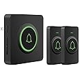 AVANTEK Wireless Doorbell over 1300 Feet Wireless Range, DB-21 Waterproof Door Bell Kit with 2 Buttons, 56 Melodies & 5 Volume Levels