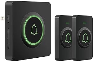 AVANTEK Wireless Doorbell over 1300 Feet Wireless Range, DB-21 Waterproof Door Bell Kit with 2 Buttons, 56 Melodies & 5 Volume Levels