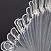 Leegoal 50 Pcs Clear Fan-shaped False Fake Nail Art Tips Sticks Polish Gel Salon Display Chart Practice Tool