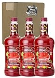 Master of Mixes Strawberry Daiquiri / Margarita Drink Mix, Ready To Use, 1.75 Liter Bottle (59.2 Fl Oz), Pack of 3