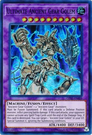Ultimate Ancient Gear Golem - OP05-EN009 - Super Rare - Unlimited Edition - OTS Tournament Pack 5