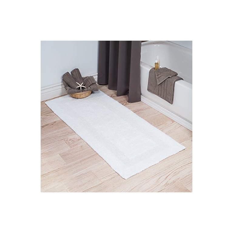 Cotton Bath Mat Plush 100 Percent Cotton 24x60 Long Bathroom Runner