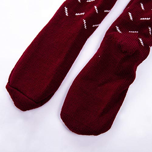 Valentine's Best Gift!!!Kacowpper Women Christmas Warm Thigh High Long Stockings Knit Over Knee Socks Xmas
