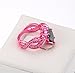 Pink Style 2017 New 1 piece Black & 44 pieces White Zircon Prong Setting Ring