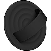 HSAOHD Magnetic Phone Grip Ring, Compatible with MagSafe, Upgraded Liquid Silicone for Secure Comfort, Rotating Finger Loop Ring Grip Holder for iPhone 17/16/15/14/13/12 Pro Max Plus, Black