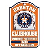 MLB Houston Astros Fan Cave Wood Sign, 11