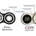 CZYY White-Black Spinner Fidget EDC ADHD Focus Toy Ultra Durable High Speed Si3N4 Hybrid Ceramic Bearing 1-3 Min Spins Non-3D Printed …