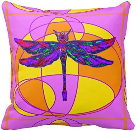 Kids Room Dragonfly Pink Pillow By Sharles Pillows 18 X 18 Two Sides Bedding Home Decoration Square Throw Pillow Case Decorative Cushion Cover Pillowcase