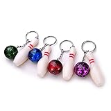 Mini Bowling Ball & Pin Pendant Keychain Mental