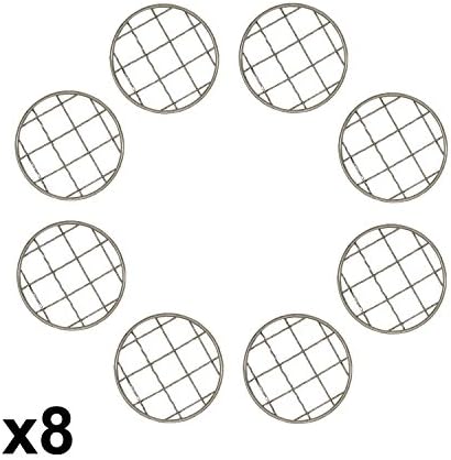 Shinny Metal Frog Lid Insert Grid Organizer for Mason, Ball, Canning Jars (8 Pack, Regular Mouth)