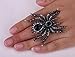 Angel Jewelry Rhinestone Spider Stretch Ring Halloween Party Gifts for Women Teen Girls
