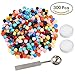 Aunifun 300 Pieces Octagon Sealing Wax Beads Sticks with 2 Pieces Tea Candles and 1 Piece Wax Melting Spoon for Wax Stamp Sealing (12 Colors)
