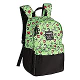 JINX Minecraft 16" Scatter Creeper Kids Backpack for School, Camping, Travel, Outdoors & Fun (Green, N/A)