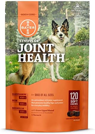 Synovi G4 Dog Joint Supplement Chews for Dogs of All Ages, Sizes and Breeds