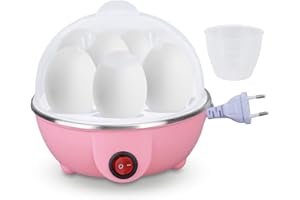 Egg Cooker, 7 Eggs Capacity Electric Egg Cooker Anti Dry Burning Automatic Power Off Egg Poacher with Heating Plate Boiled Eg