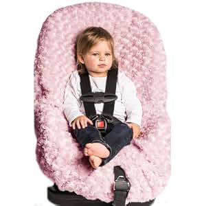 Amazon.com: Blankets and Beyond Rosette Baby Car Seat Cover Pink: Baby