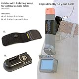 Belt Holster for Action Camera Grips - Waist Mounted, GoPro, DJI Osmo, CamKix, GoPole, Selfie Stick and Handle Mount, Accessory Kit