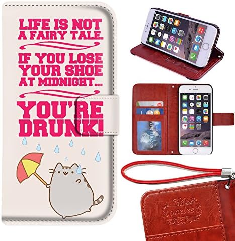 GeKong Quotes Funny Life is Not a Fairy tale,If You Lose Your Shoe At Midnight, You Are Drunk. PU Leather Protective Wallet Case For iPhone 6 Plus/6s Plus